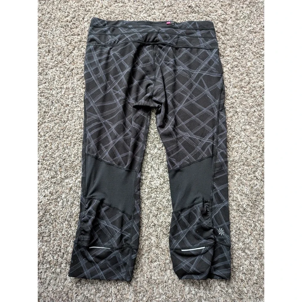 Athleta Splash‎ Relay 929778-01 Black Print Pants Women's Size M
